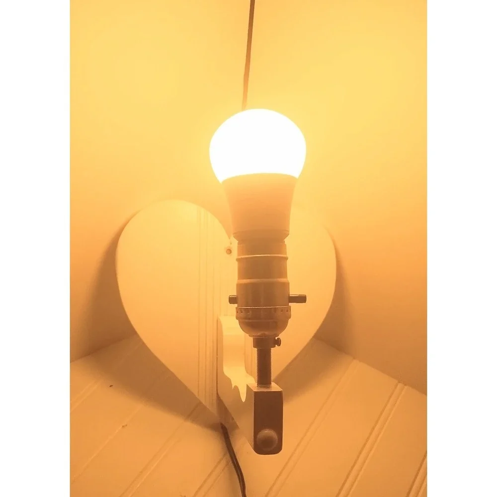 Heart Wood Wall Sconce Light Plug In Cottage Farmhouse Grannycore Rustic White